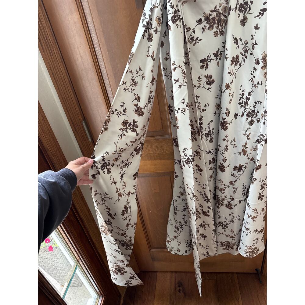 SAU LEE Callie Gown in Beige Multi Floral Size 8 NEW - Picture 4 of 7
